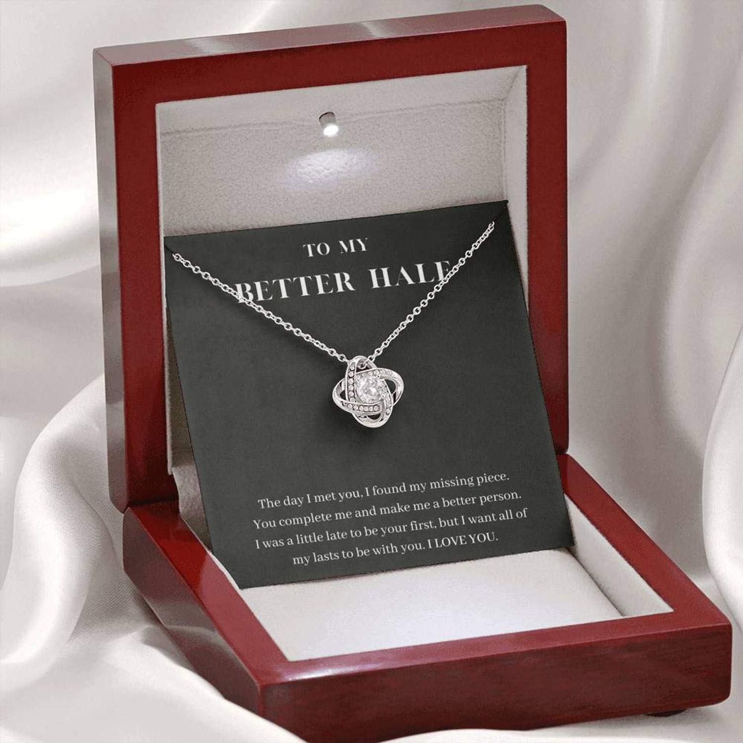 Birthday Gifts Necklace Love Knot Pendant Necklace for Girlfriend/Wife, Wedding Day Gift, Daughter Christmas Present, Anniversary Jewelry, Romantic Keepsake for Her, Perfect for Date Nights and Special Occasions
