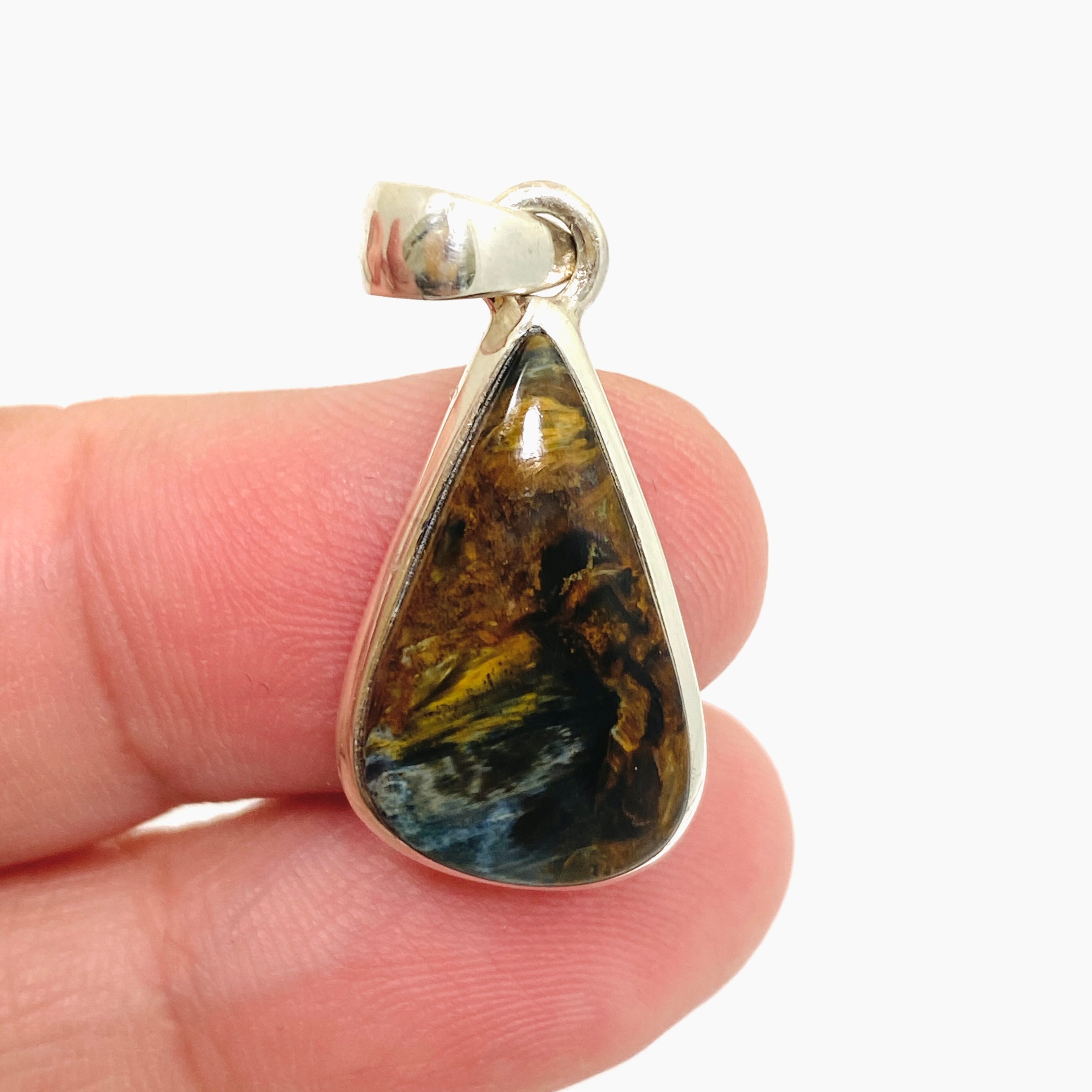 Natural Pietersite Teardrop Cabochon Pendant - Handmade Gemstone Jewelry PPGJ1061 for Women's Necklace, Healing Crystal Gift, Boho & Spiritual Style