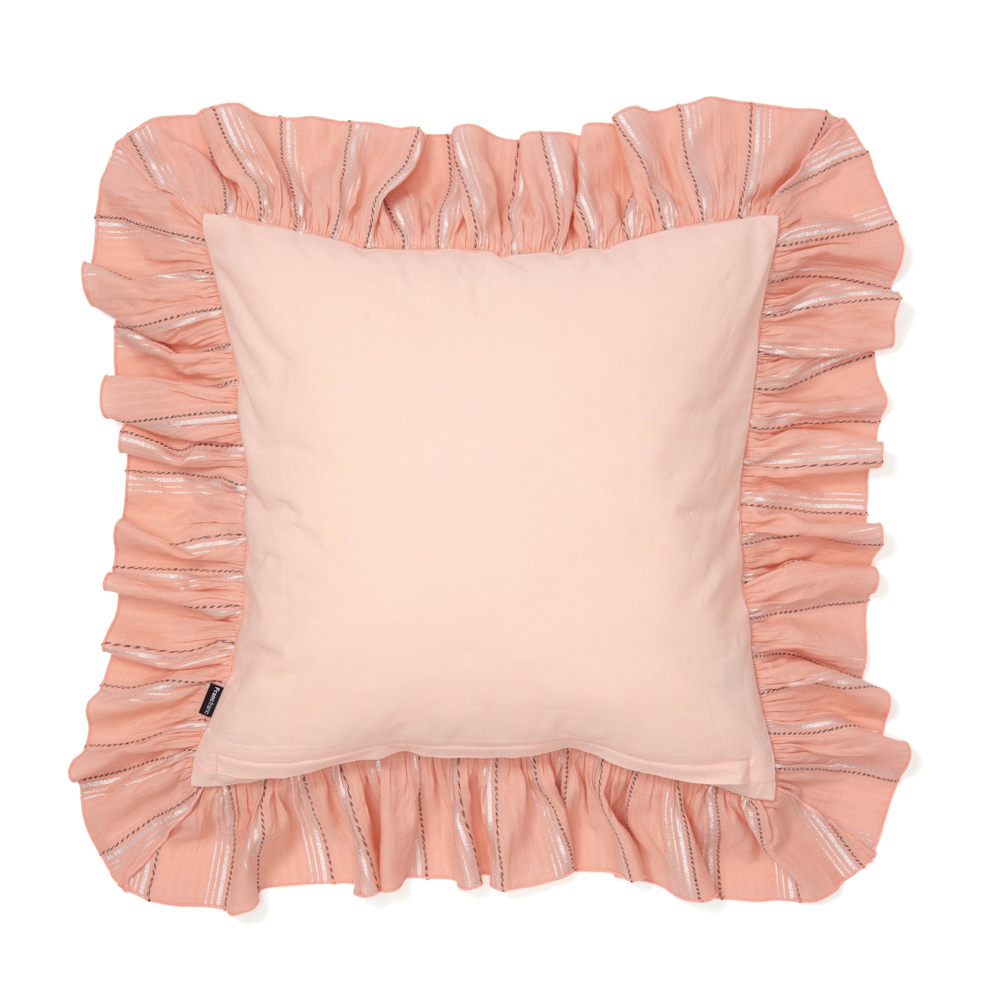 Frill Relex Cushion Cover 45x45cm - Soft Pink Decorative Pillow Case for Sofa, Bed, Living Room & Home Decor