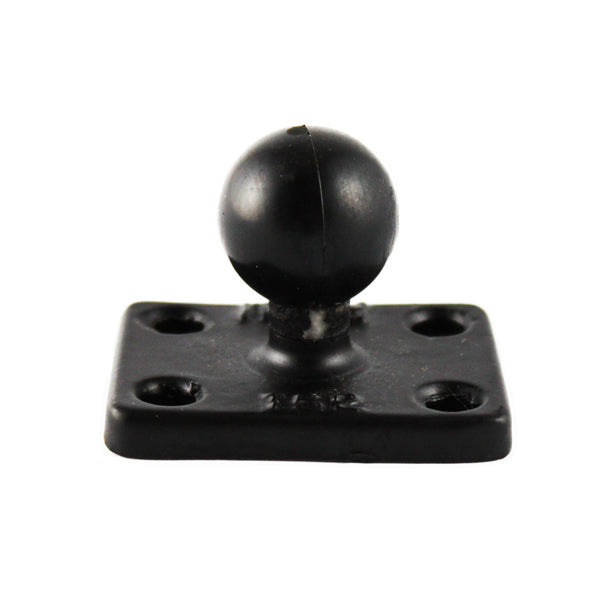 RAM B Size Ball & Rectangular Plate with 4 Hole Pattern (RAM B 202U 152) - Heavy Duty Mounting Bracket for Industrial Equipment and Machinery Installation
