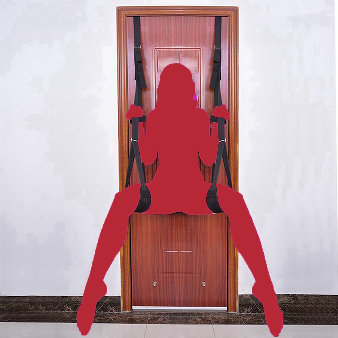 Pure Romance Frequent Flyer Door Swing - Adult Sex Swing for Couples with Comfortable Seat, Over The Door Hanging System - Perfect for Bedroom Play, Spicing Up Relationships & Sensual Exploration