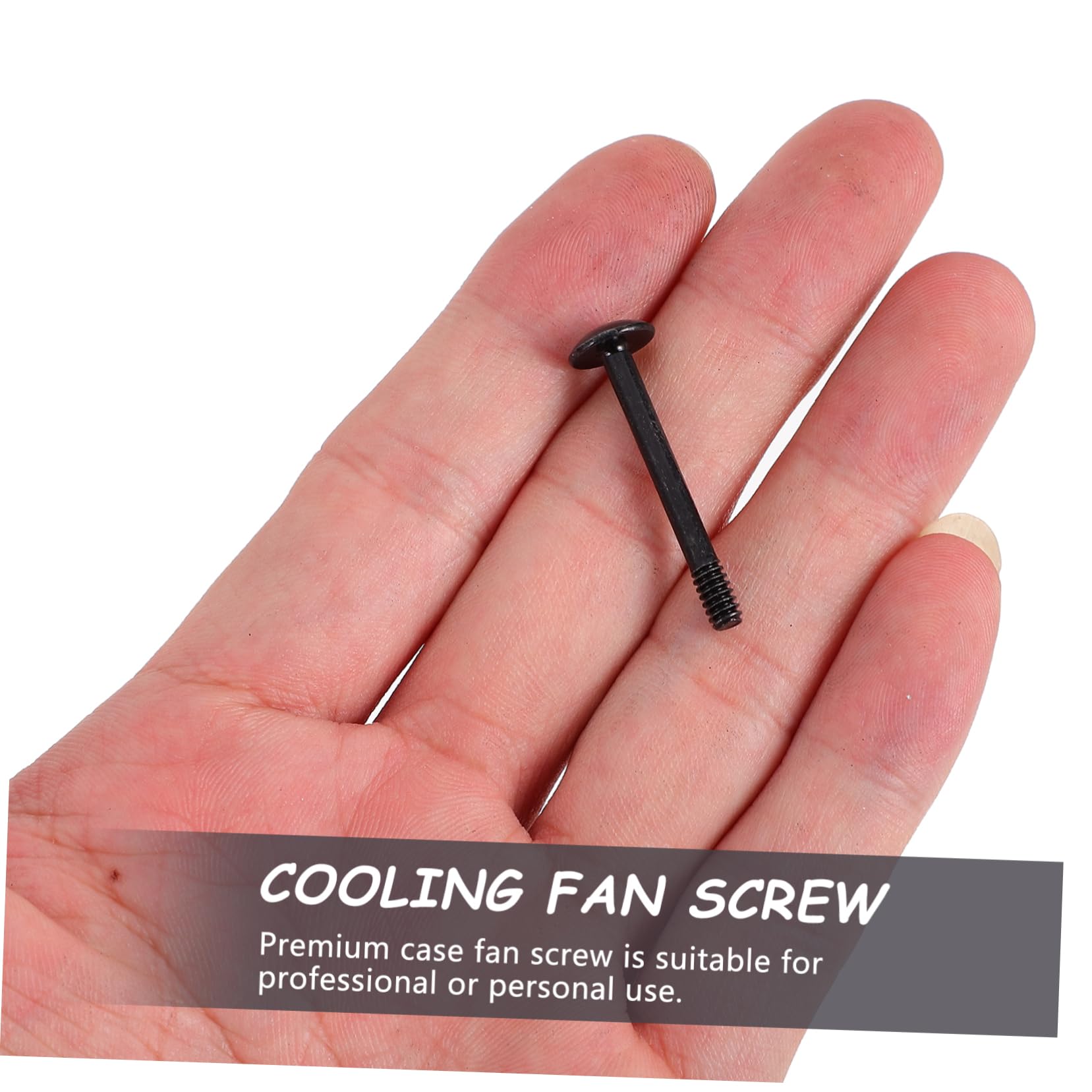 50pcs Black Self-Tapping Computer Case Fan Screws - Replacement Radiator & Cooling Fan Screws for PC Builds, RGB Fans & Ventilation Systems - Perfect for Gaming Rigs, Workstations & DIY Computer Upgrades