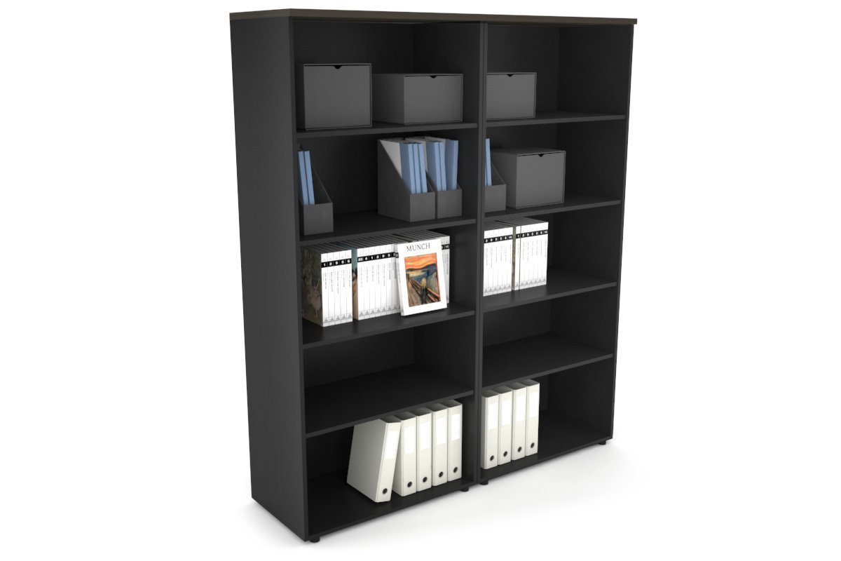 Large Open Bookcase - 1600W x 1870H x 450D - Modern Bookshelf for Home Office, Living Room & Library Storage - Heavy Duty Wooden Shelving Unit for Books, Decor & Organizing