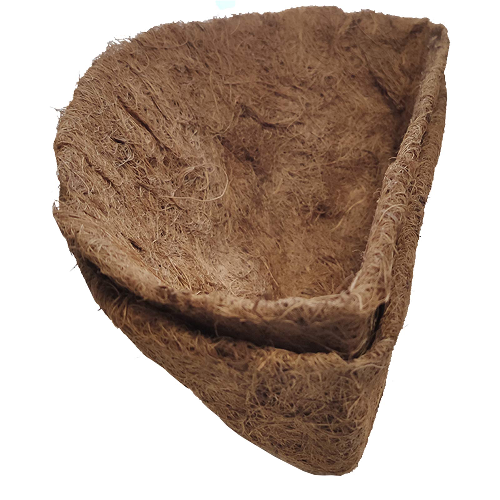 2PCS Half Round Coconut Fiber Liner for Hanging Baskets & Wall Planters - 10 Inch Eco-Friendly Coco Coir Basket Liner for Flowers, Herbs & Garden Decor - Perfect for Indoor/Outdoor Vertical Gardens & Balcony Planters