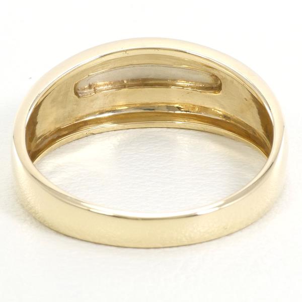 14K Yellow Gold & White Gold Diamond Ring - Size 21 | Elegant Wedding Band, Anniversary Gift & Engagement Jewelry for Women