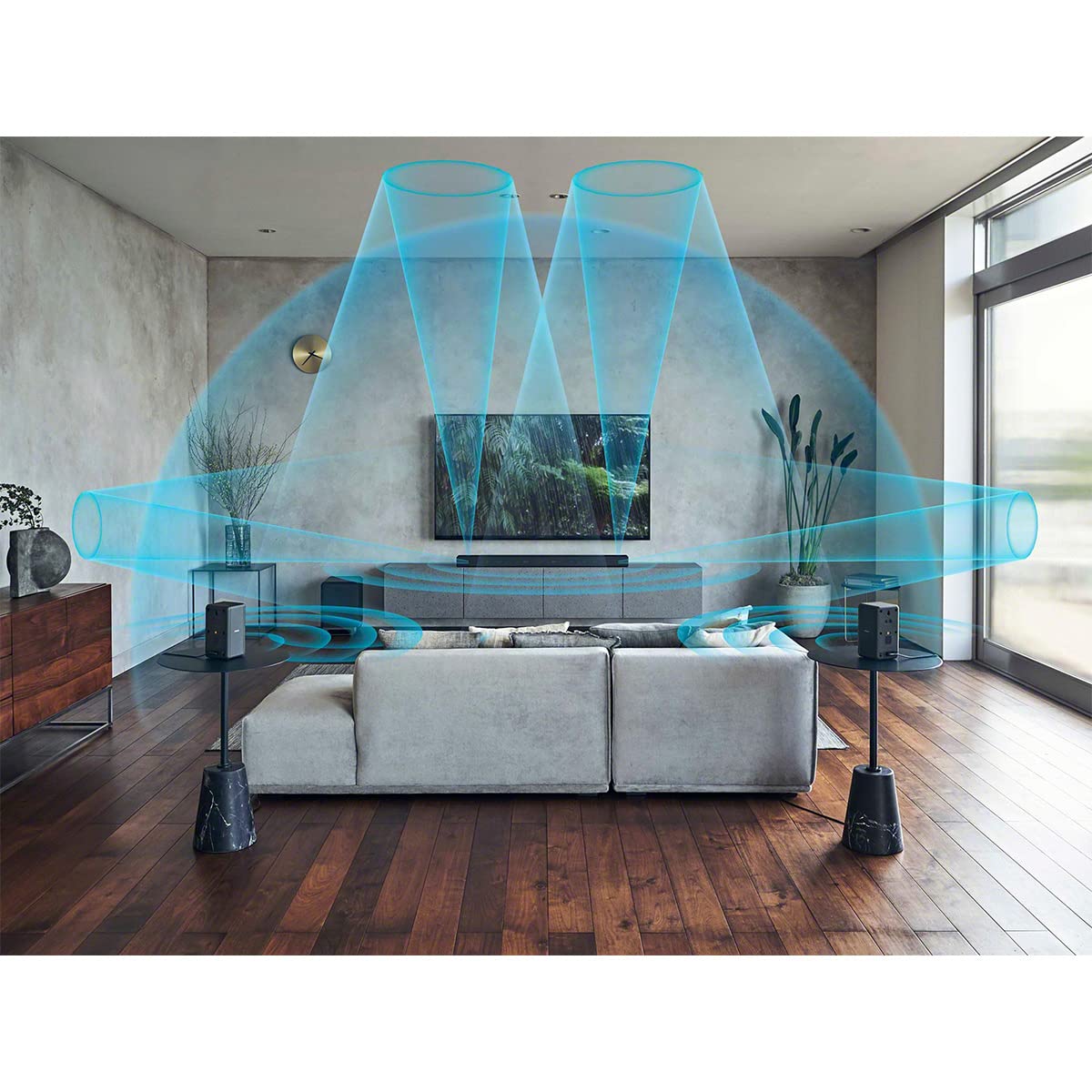 Sony SA-RS3S Wireless Rear Speakers for BRAVIA Theater (BAR 8, BAR 9), HT-A7000/A5000/A3000/S2000 & STR-AN1000 - Premium Surround Sound for Home Theater & Gaming Setup