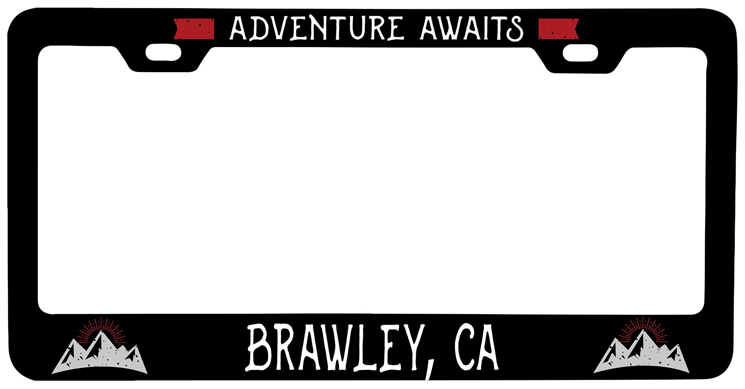 R and R Imports Brawley California Vanity Metal License Plate Frame - Custom Car Accessories for Personalized Vehicle Decoration - Perfect for Cars, Trucks, and Motorcycles