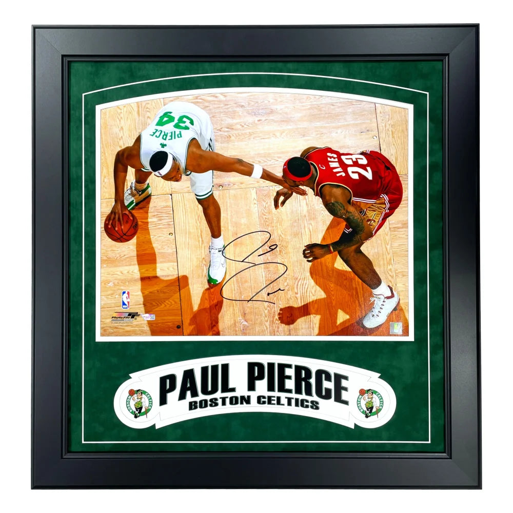 Paul Pierce Autographed Boston Celtics 16x20 Framed Photo with COA - Perfect for NBA Memorabilia Collections & Sports Man Cave Decor