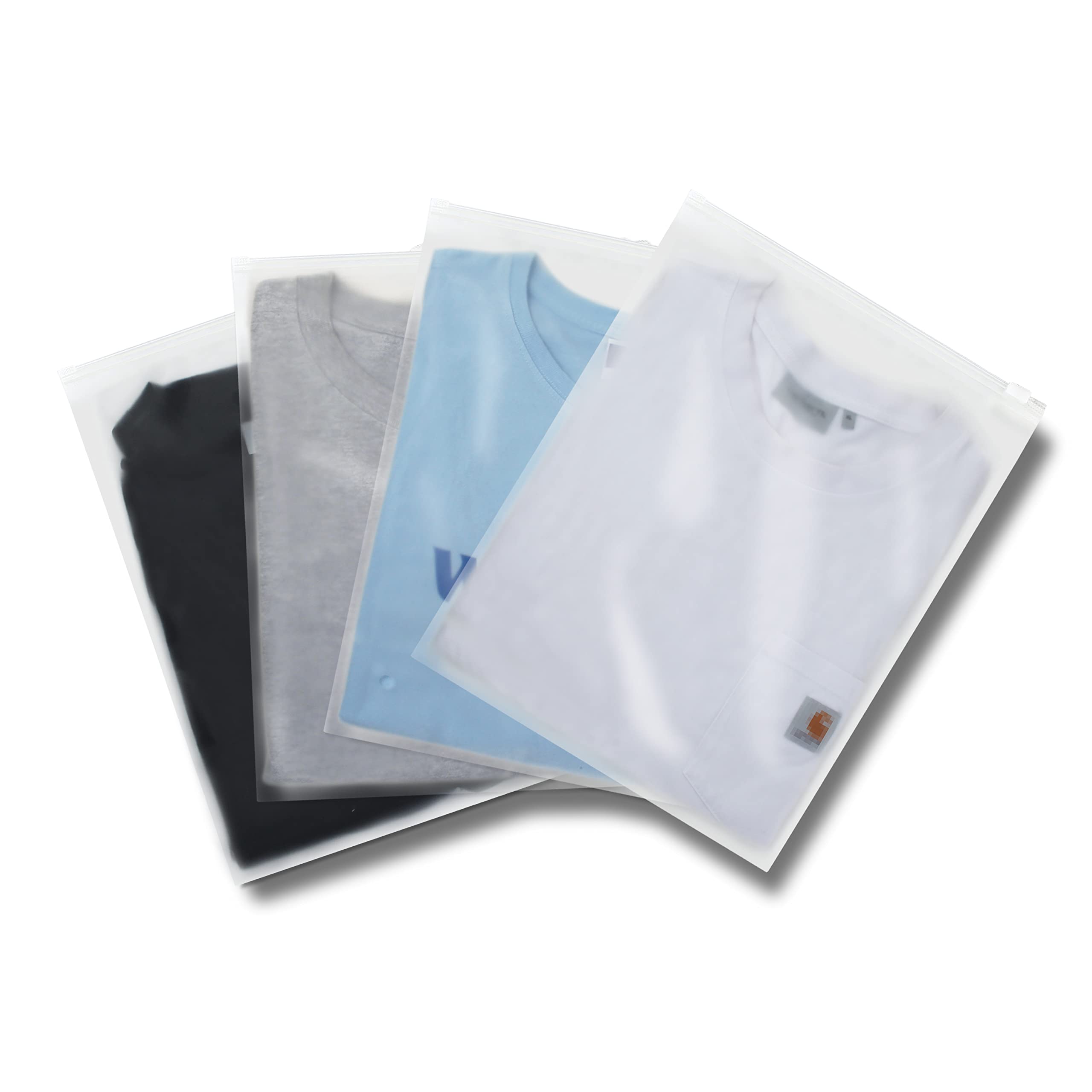 YACEYACE 100Pcs 7x9 Inch Frosted Zipper Poly Bags - Resealable Plastic Packaging Bags for Clothing, Shirts & Retail | Perfect for Online Sales, Storage & Gift Packaging