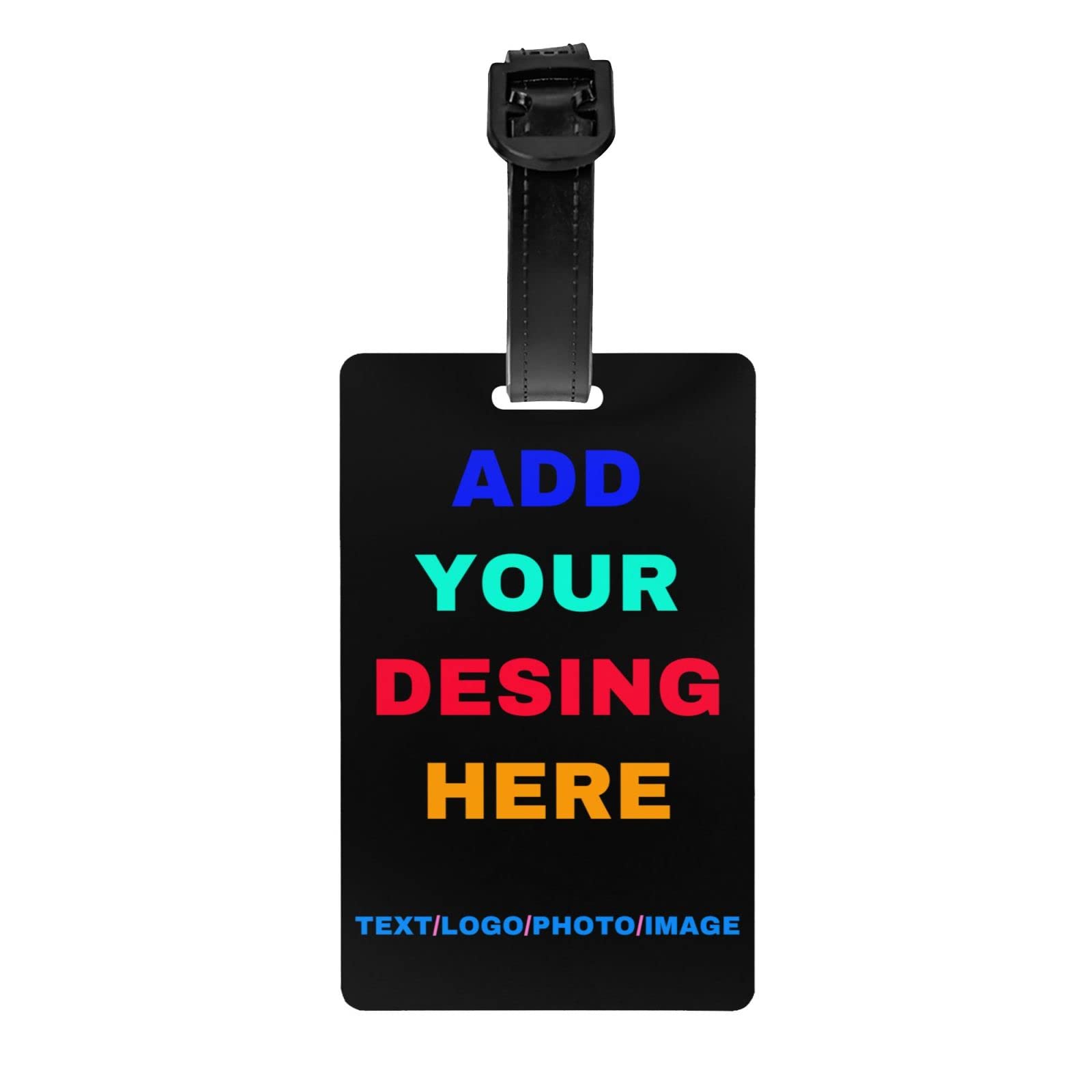 Custom Personalized Luggage Tags - Cute Durable Travel Baggage Tags with Detachable Wrist Strap (3.3x2.1 Inch) - Perfect for Suitcases, Backpacks & Carry-Ons | Unique Gift for Travelers & Vacation Accessories
