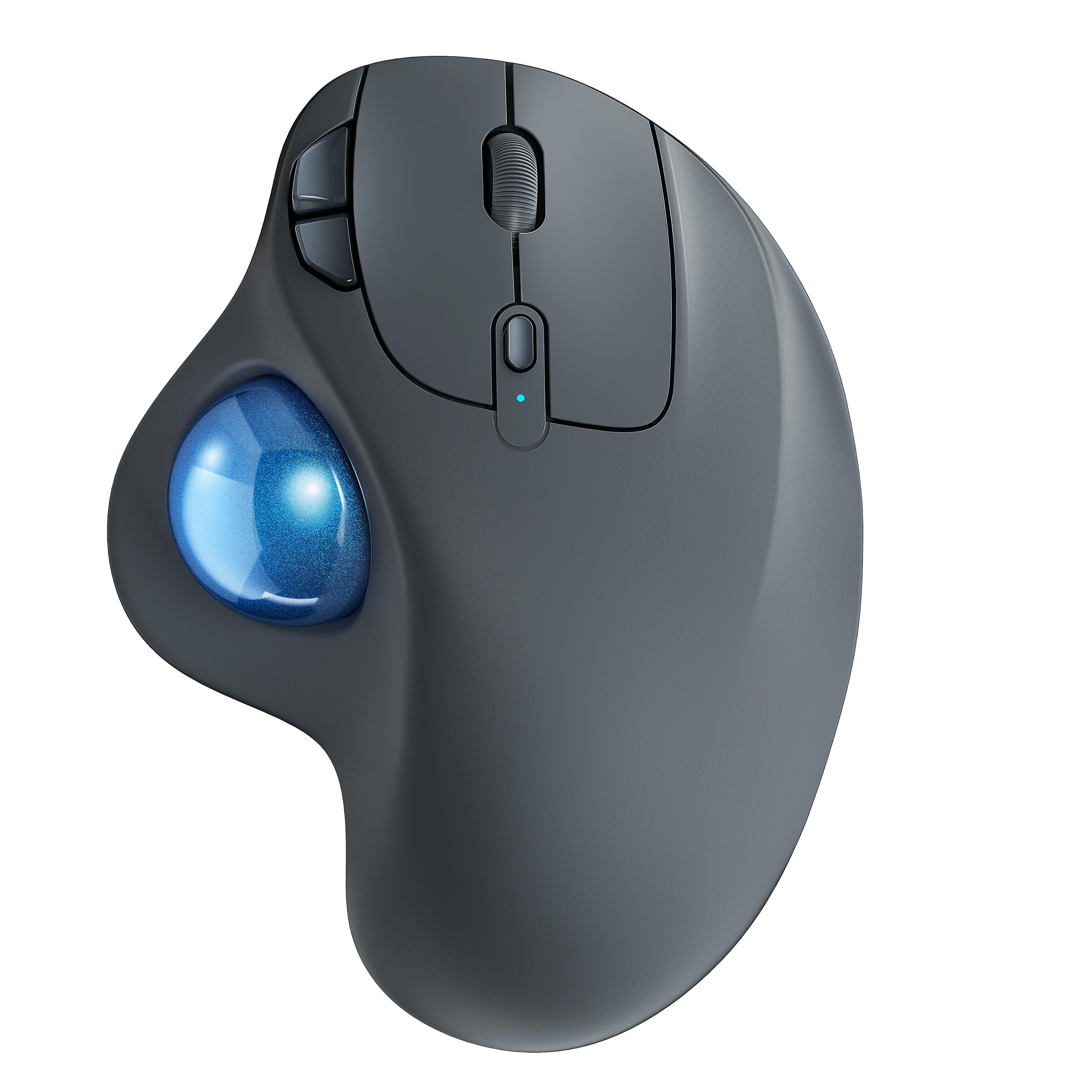 Nulea M501 Wireless Ergonomic Trackball Mouse - Rechargeable, Thumb Control, Smooth Tracking, Bluetooth & USB, PC/Mac/Laptop Compatible - Perfect for Office Work, Gaming & Graphic Design