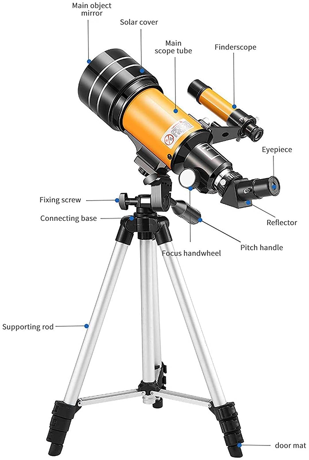 70mm HD Super Telephoto Zoom Monocular Telescope with Tripod - 4K 30070 Astronomical Telescope, Waterproof for Outdoor Use - Perfect for Bird Watching, Hunting, and Stargazing