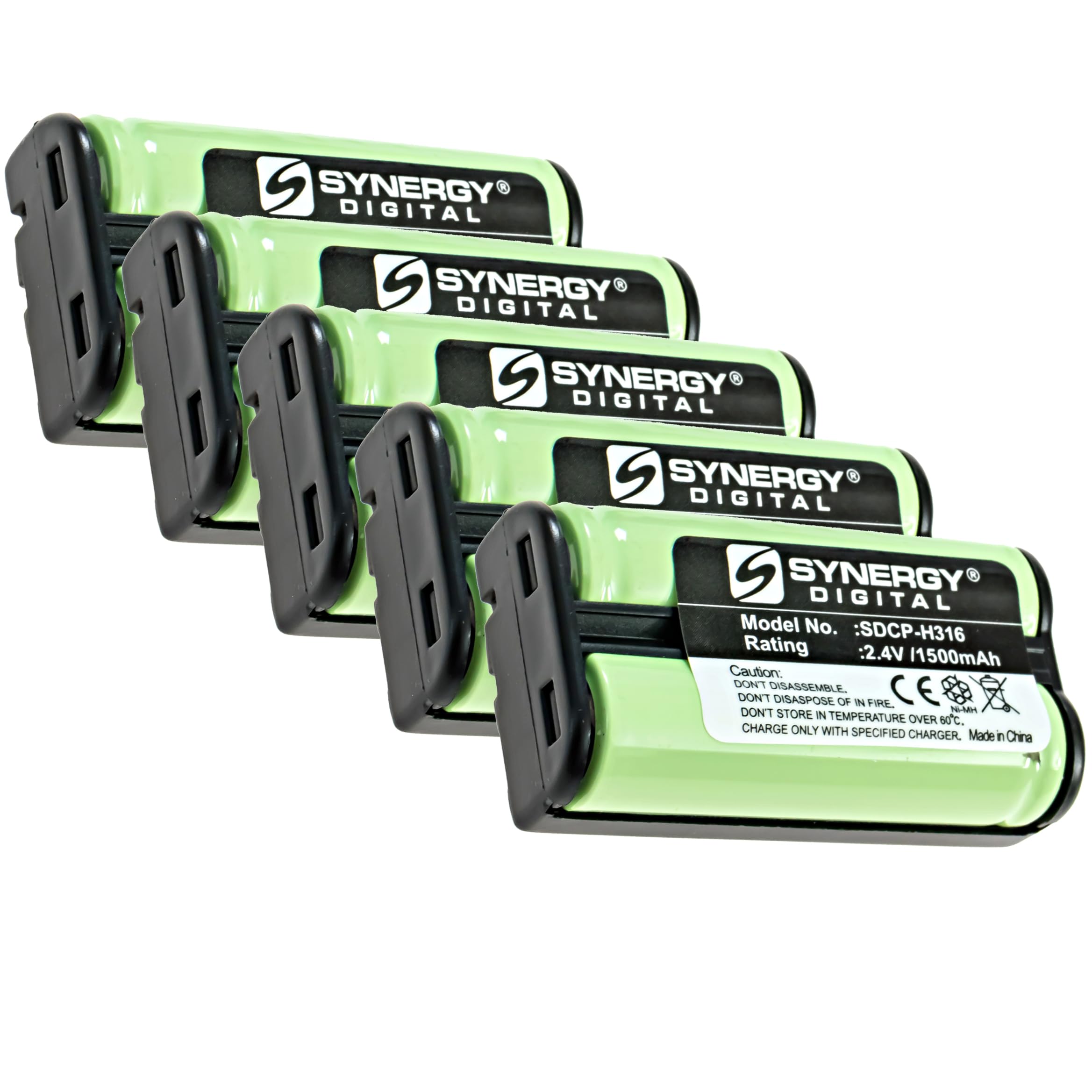 Motorola HCNN4005A Cordless Phone Battery Combo-Pack - 5 x SDCP-H316 Replacement Batteries for Motorola Phones | Perfect for Home & Office Cordless Phone Systems