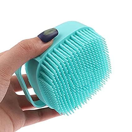 PAVITYAKSH Silicone Bath Brush - Exfoliating Skin Massage Scrubber for Shower & Bathroom, Soft Bristle Body Cleaner for Soap & Shampoo Dispenser - Perfect for Spa, Home Relaxation & Skin Care Routine