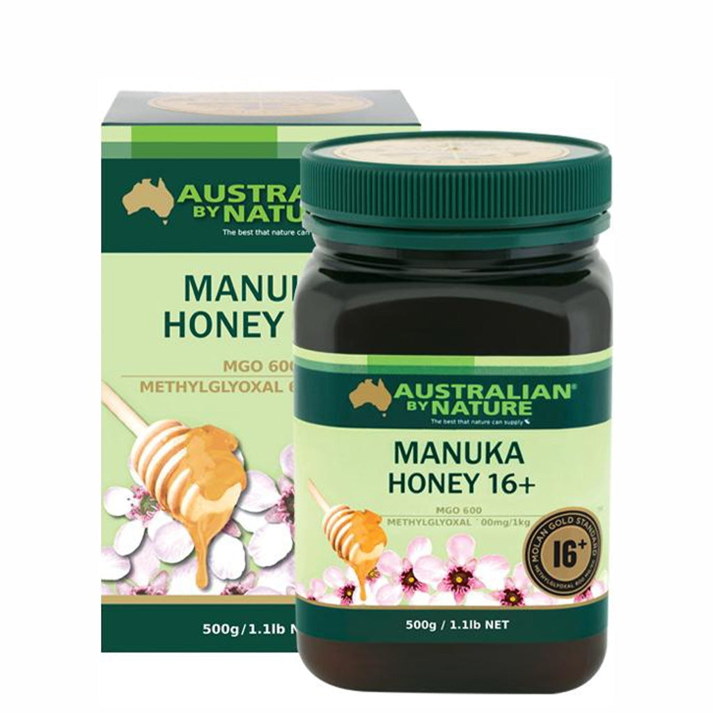 Australian By Nature Manuka Honey UMF16+ (500g) - Raw, Pure & Authentic New Zealand Honey for Immune Support, Digestion & Wellness - Perfect for Tea, Toast & Natural Remedies