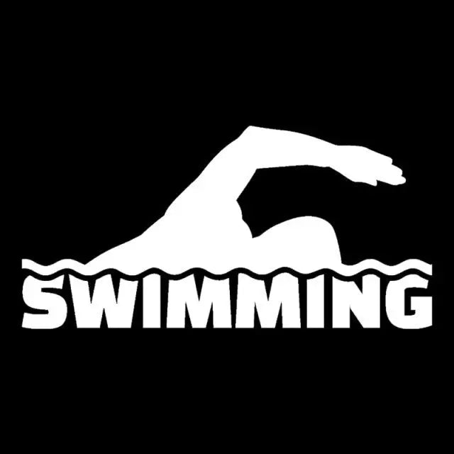 Swimming Vinyl Sticker - Waterproof Swim Sports Decal for Swimmers | Perfect for Water Bottles, Laptops & Swim Gear