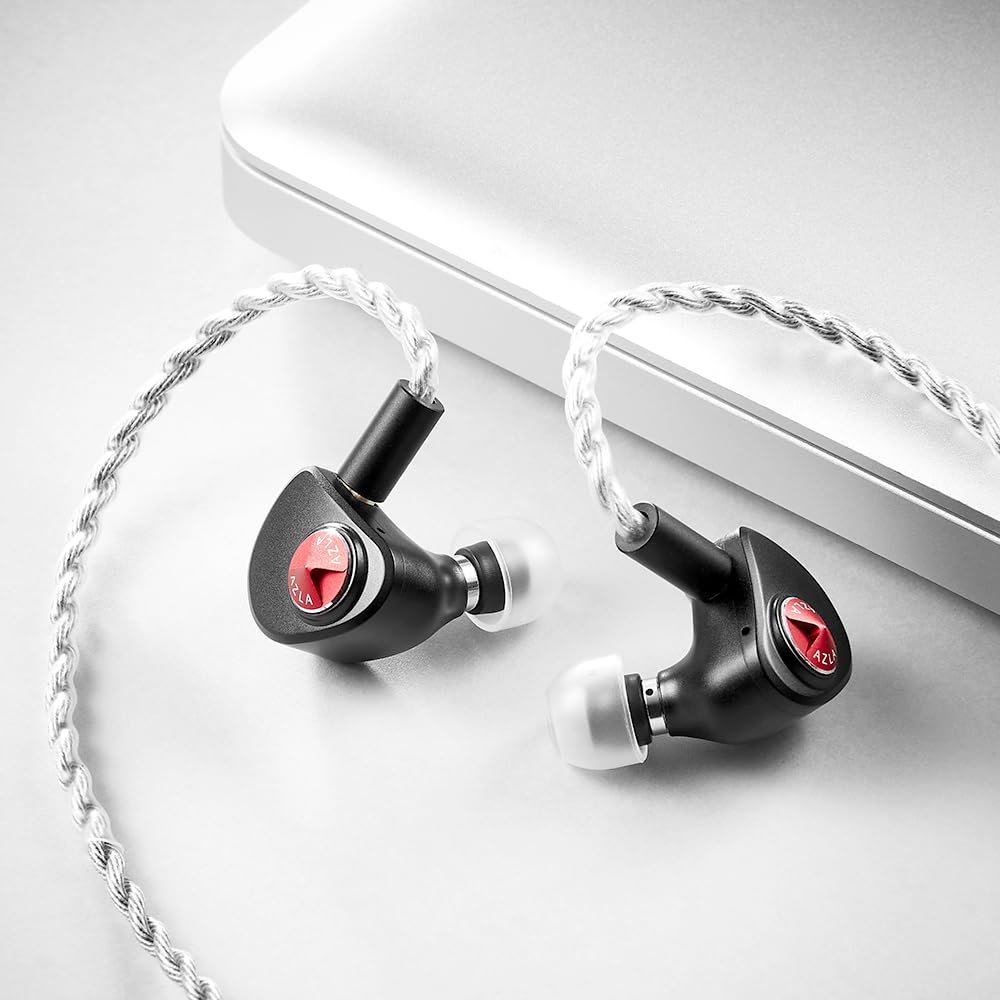 AZLA Horizon 2 Wired Earbuds - HiFi In-Ear Monitor Headphones with Detachable Cable for Musicians, Singers, Gaming & Studio Use - Perfect for Stage Performances, Recording Sessions & Professional Audio Work (Red)