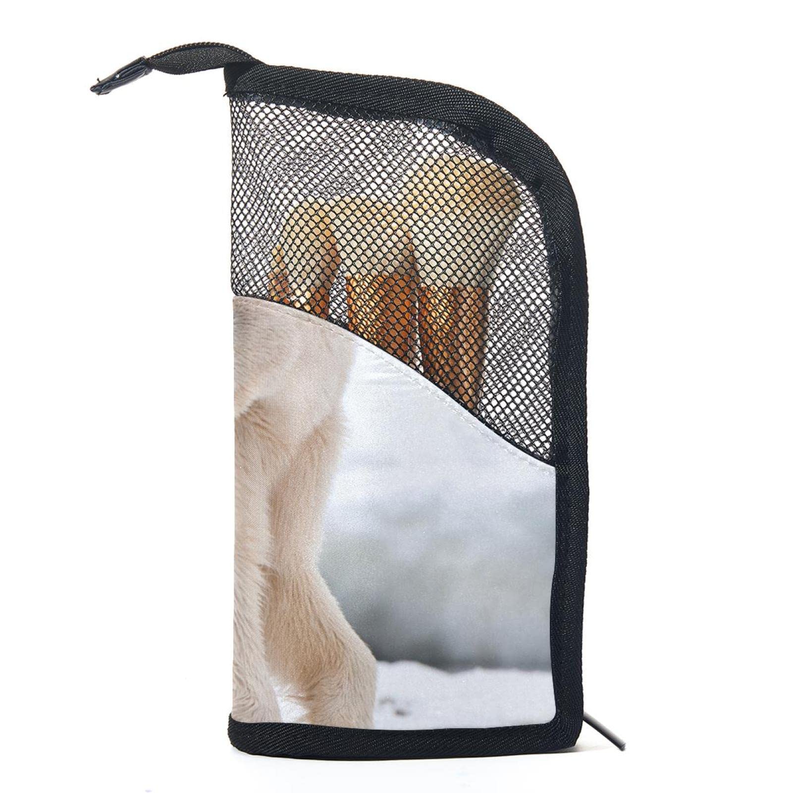 12-Piece Makeup Brush Organizer Bag with Winter Snow Polar Bear Design - Portable Travel Cosmetic Brush Holder Case for Professional Artists & Beginners - Perfect for Home, Travel, and Makeup Studio Use