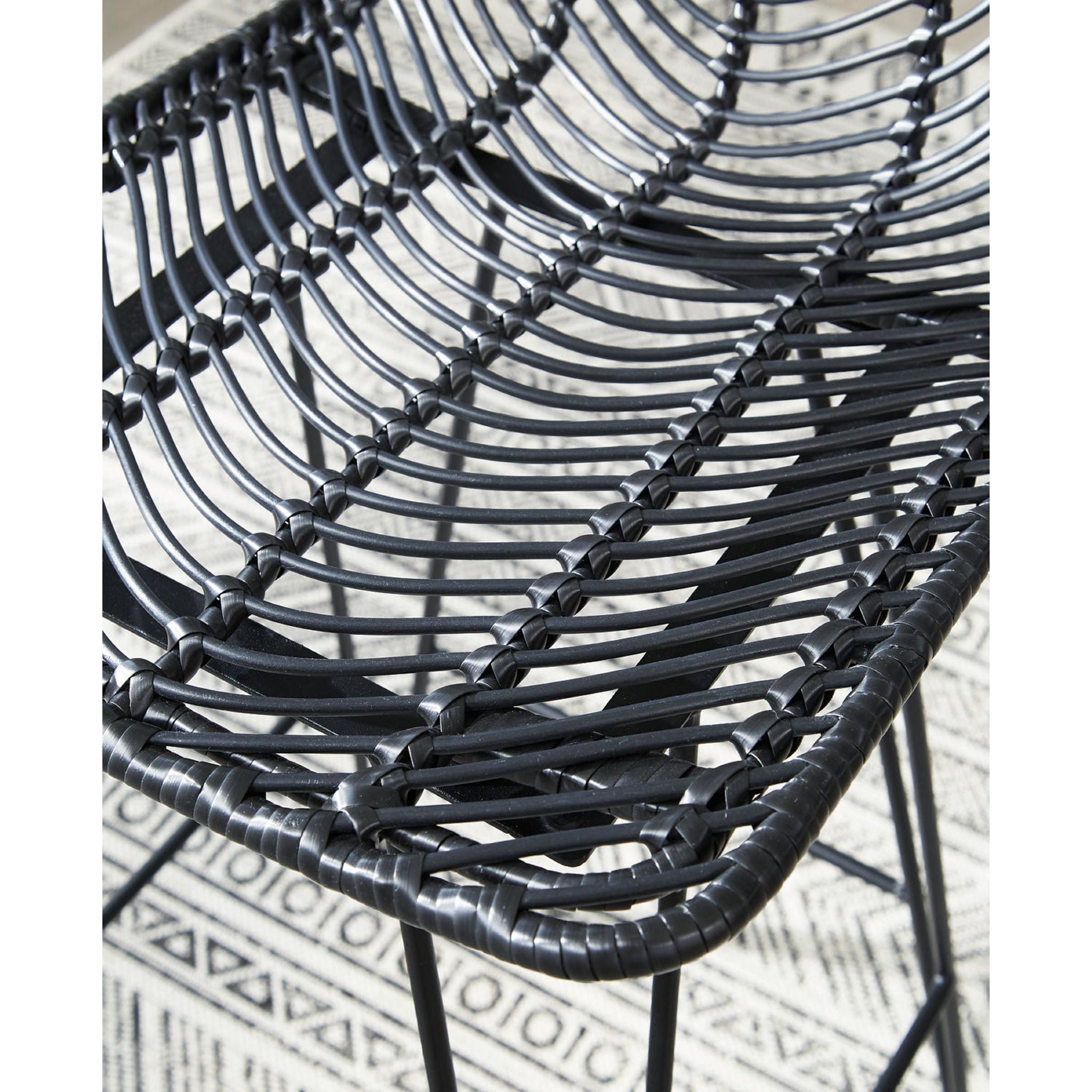 Angentree Black Counter Height Stool (D434 124) - Perfect for Kitchen Islands, Breakfast Bars & Home Decor