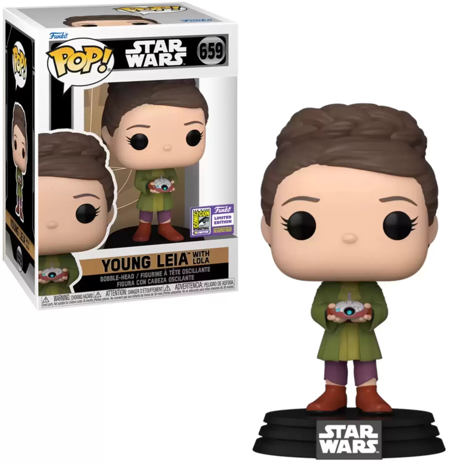 Star Wars Young Leia with Droid SDCC 2023 Exclusive Action Figure - Limited Edition Collectible for Fans & Display Scenes