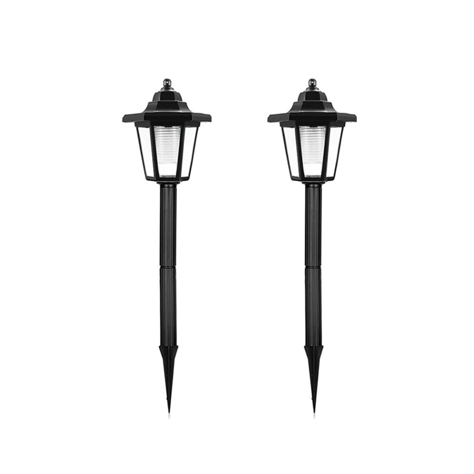 2 Sets Solar Pathway Lights Outdoor Waterproof - Solar Powered Garden Lights Auto On/Off for Walkway, Hexagonal White Landscape Lighting for Yard, Patio, Garden Decor | Perfect for Driveway, Lawn, Backyard & Pathway Illumination