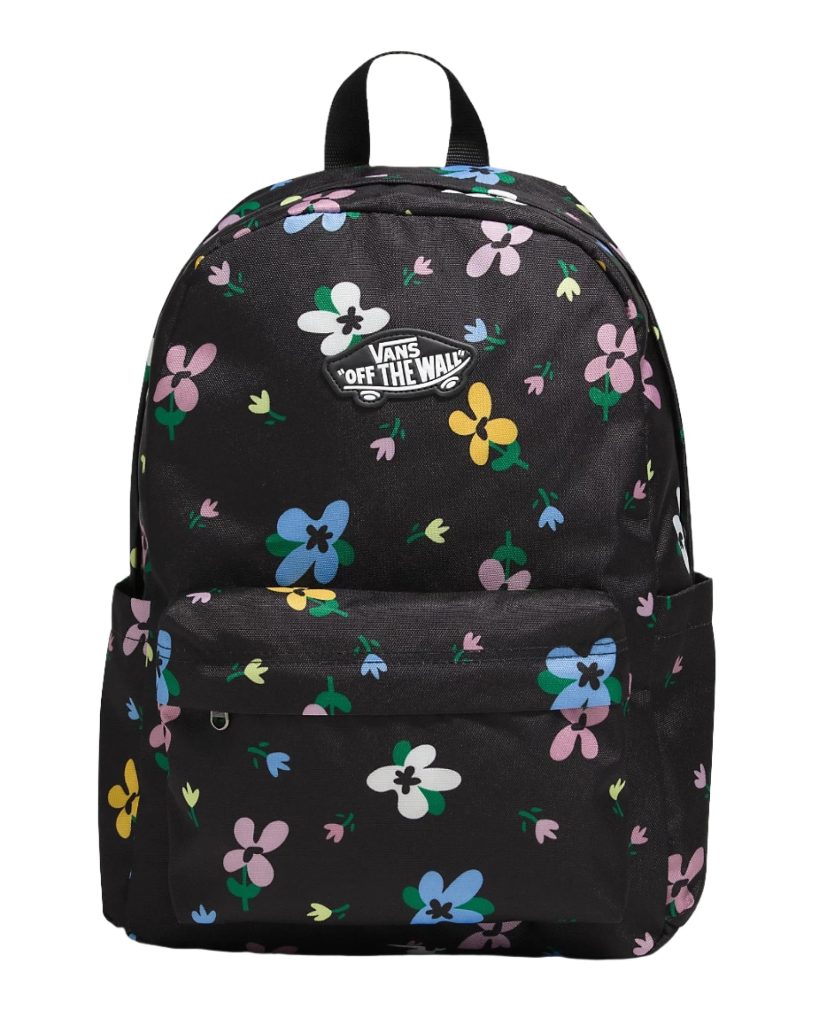 VANS Old Skool Grom Backpack - Black & Lavender Unisex School Backpack for Teens & Adults | Durable Laptop Bag for College, Work & Travel