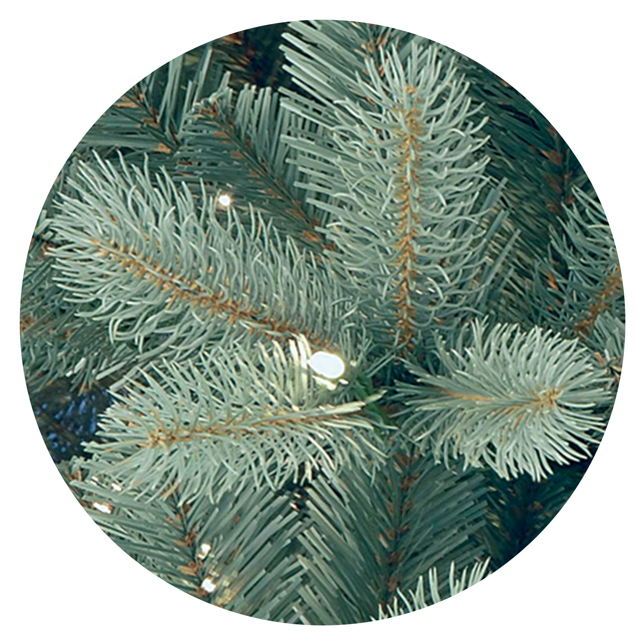7.5 ft Pre-Lit Downswept Douglas Blue Fir Artificial Christmas Tree with Clear Lights - Perfect for Holiday Home Decor & Festive Celebrations
