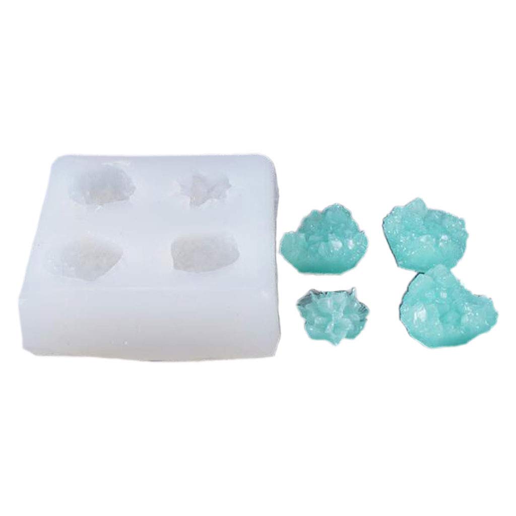 Epoxy Resin Crystal Cluster Silicone Molds for Jewelry Making - Quartz Rock & Druzy Gem Casting Molds - DIY Craft Supplies for Home Decor, Gifts, and Crystal Healing Accessories