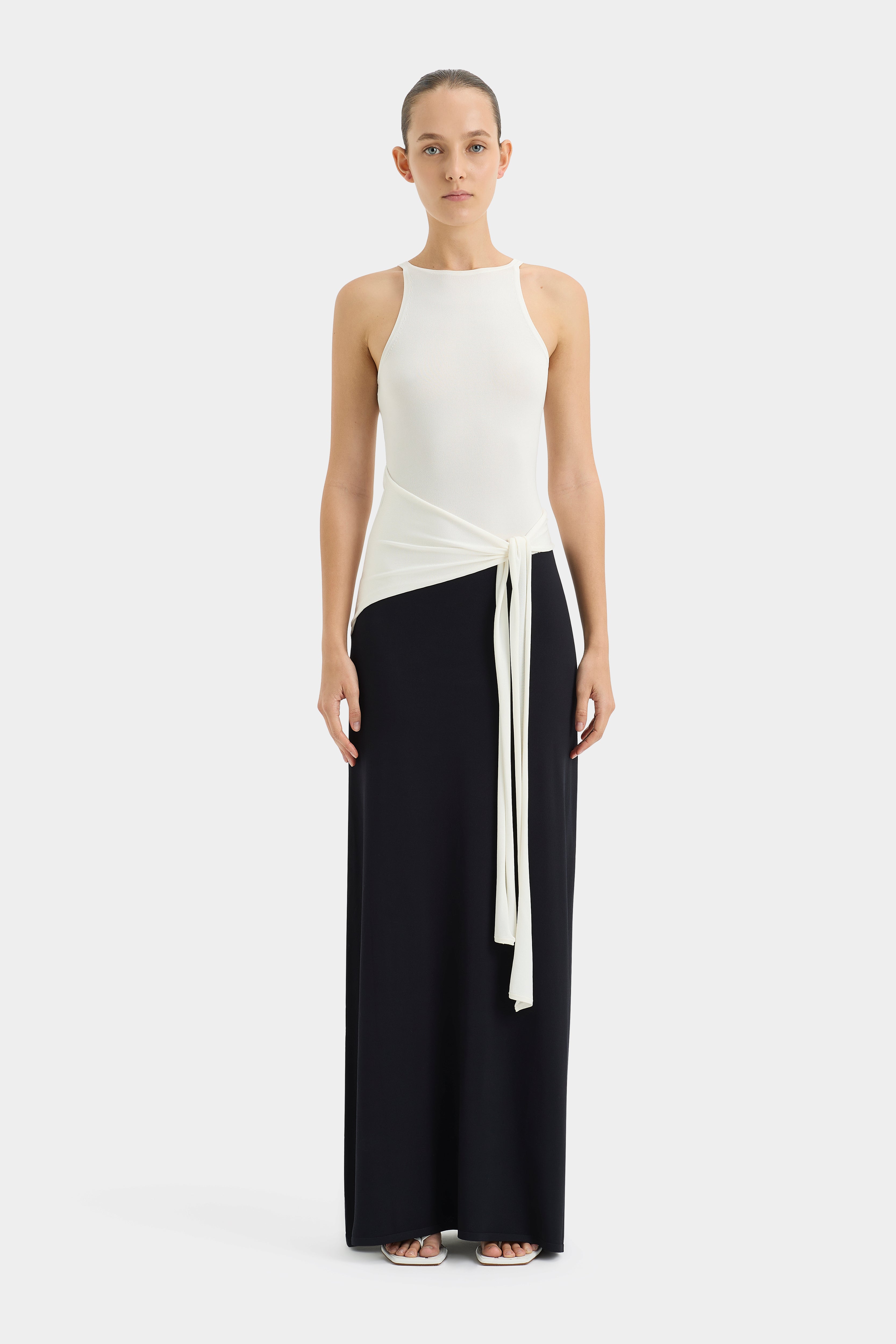 Emery Tie Waist Dress for Women - Flowy Summer Midi Dress with Adjustable Belt - Perfect for Beach Vacations, Date Nights & Office Wear