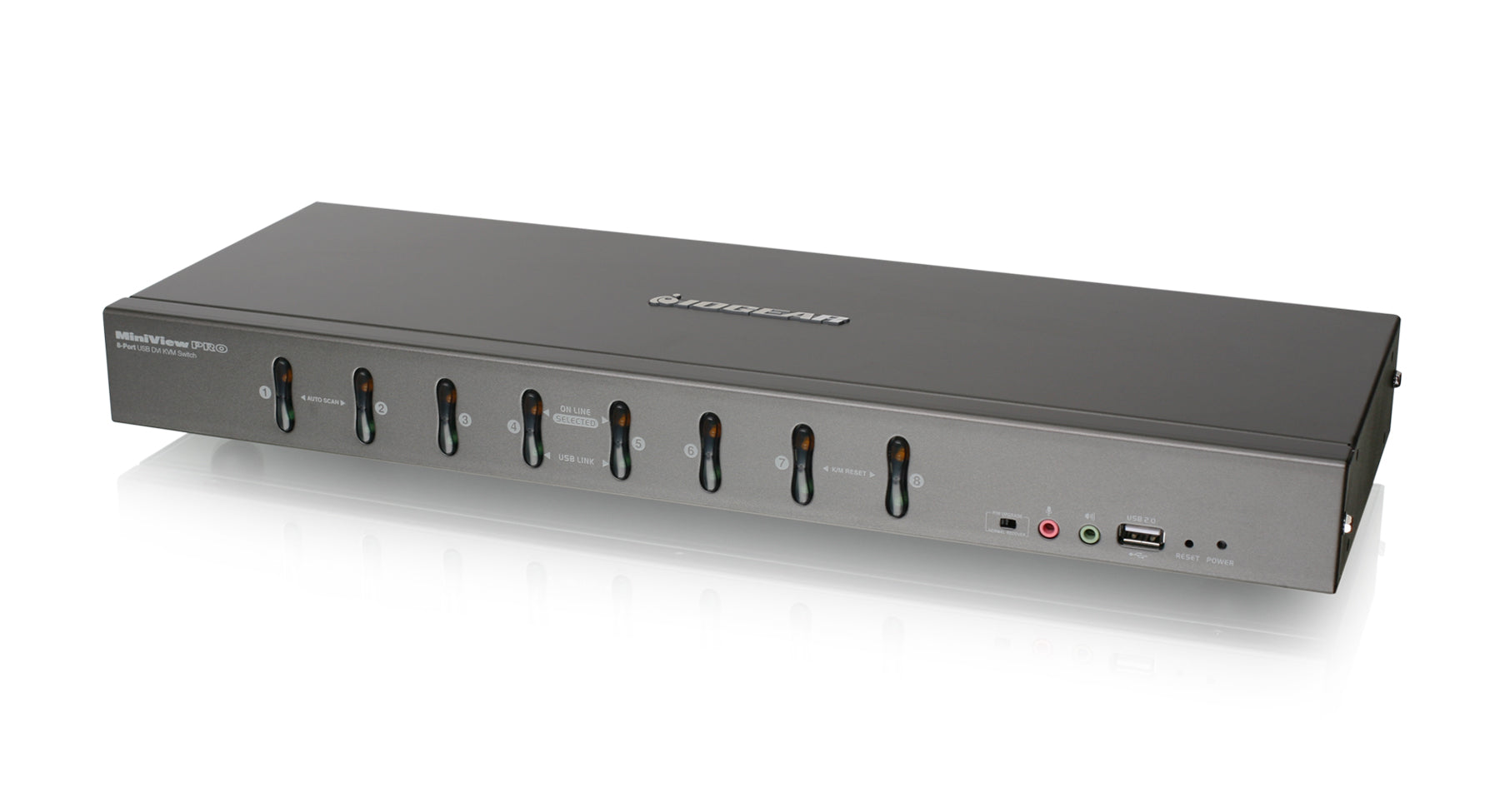 8 Port DVI KVMP Switch with VGA Support - TAA Compliant USB KVM Switch for Multiple Computers - Ideal for Office, Data Center & Home Workstation Setup