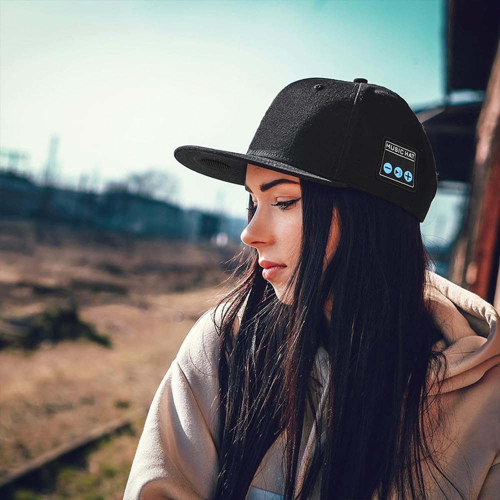 EDYELL 2 Pack Bluetooth Speaker Hats - Wireless Adjustable Music Baseball Cap for Men & Women - Perfect for Outdoor Sports, Running, Hiking & Gifts