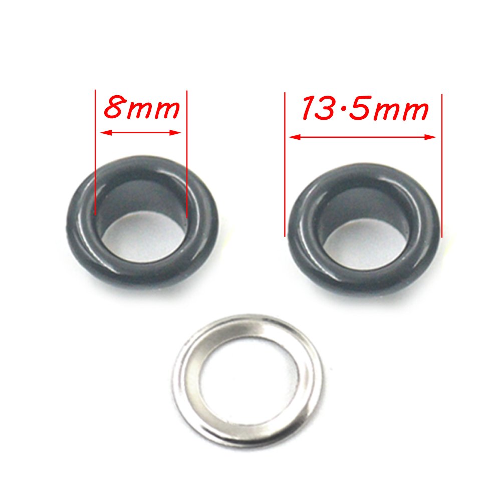 Fujiyuan 25 Sets 8mm Grommets and Washers Kit - Metal Eyelets for Leathercraft, Shoes, Belts, Bags & DIY Projects (White) - Perfect for Crafting, Repairing & Customizing Leather Goods, Clothing & Accessories