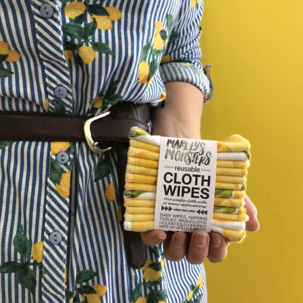 Organic Cotton Reusable Cloth Wipes - Soft & Eco-Friendly Baby Wipes for Diaper Changes, Makeup Removal & Household Cleaning - Hypoallergenic & Washable