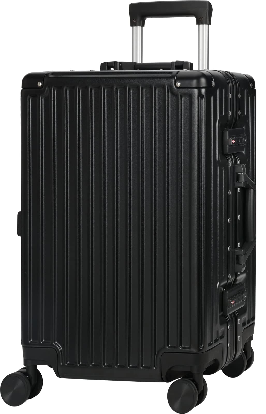 AnyZip 28In Aluminum Frame Hard Shell Suitcase with TSA Lock - Black | No Zipper Design for Secure Travel | Perfect for Business Trips & International Vacations