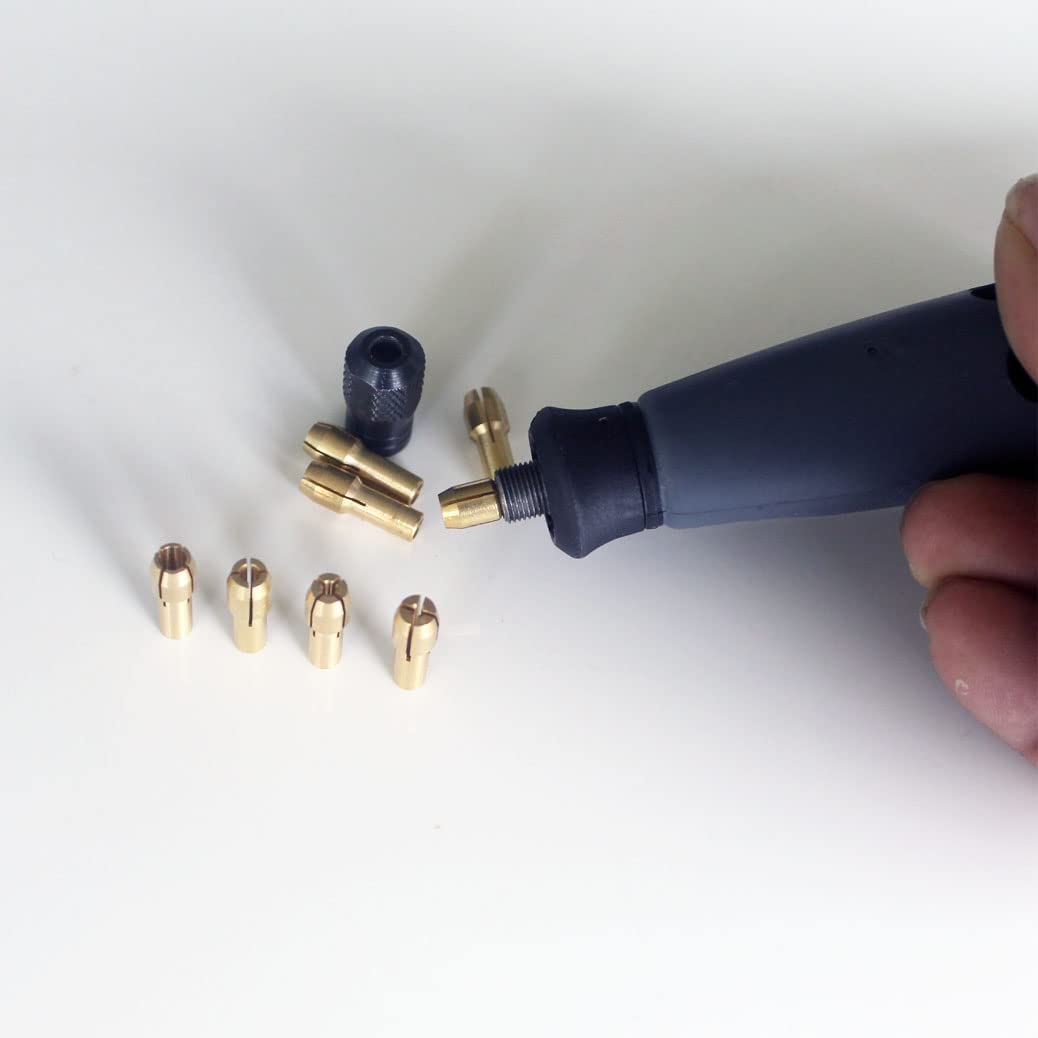 Utoolmart 1.6mm Brass Drill Chuck Collet Bits for Dremel Rotary Tools - Quick Change Mini Drill Chuck Replacement (5Pcs) - Perfect for DIY Projects, Jewelry Making & Precision Grinding