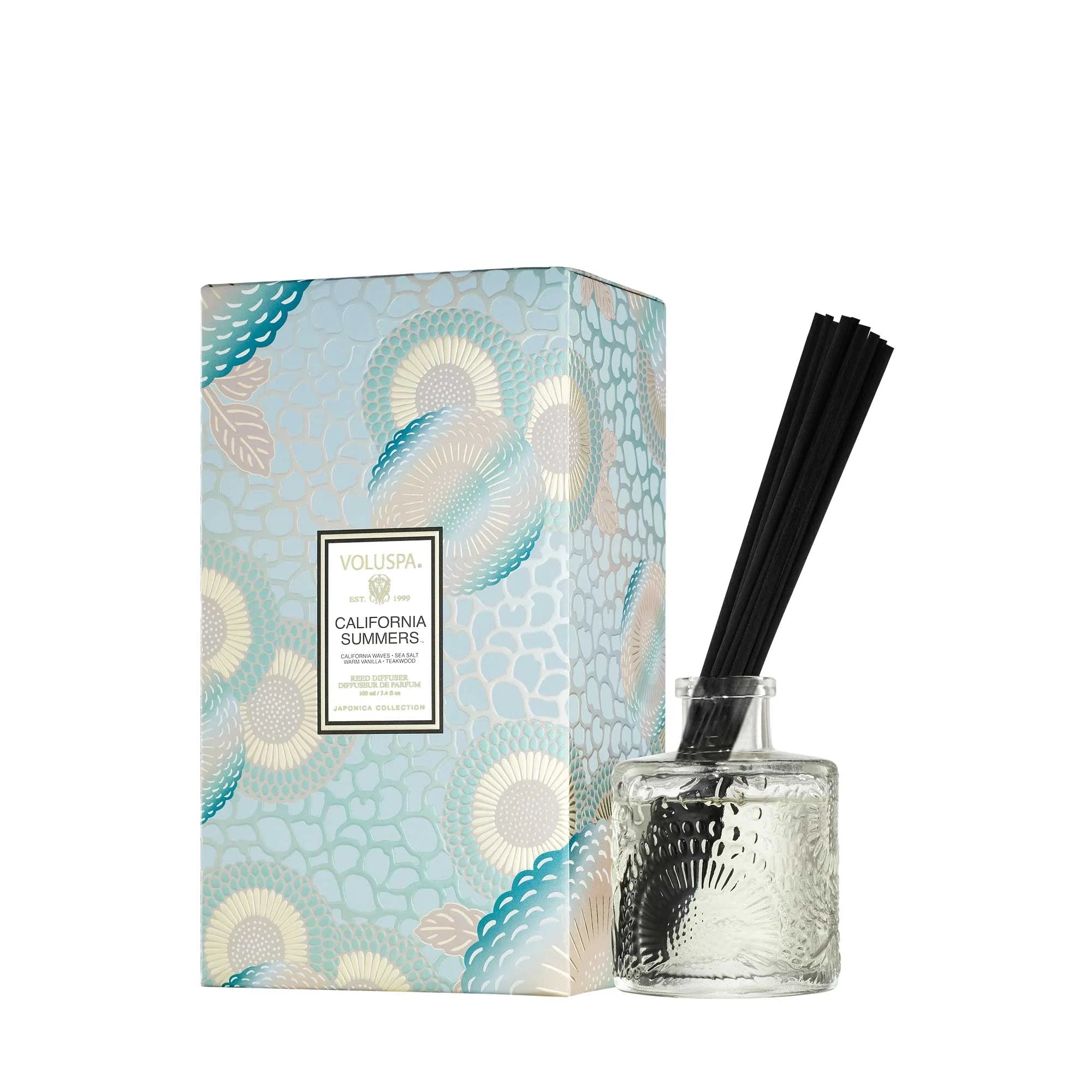 California Summers Reed Diffuser - Natural Aromatherapy Essential Oil Diffuser for Home & Office | Long-Lasting Fragrance for Relaxation, Stress Relief & Mood Enhancement