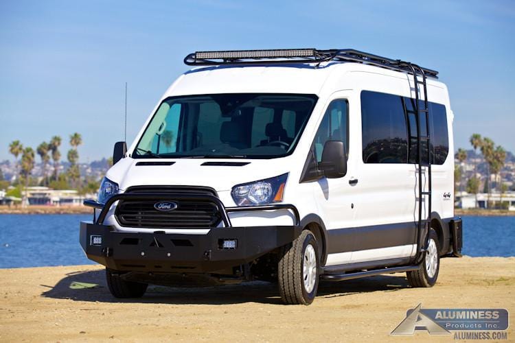 Aluminess Heavy-Duty Winch Bumper for Ford Transit Van (2015-2019 Models) - Perfect for Off-Road Adventures & Emergency Recovery