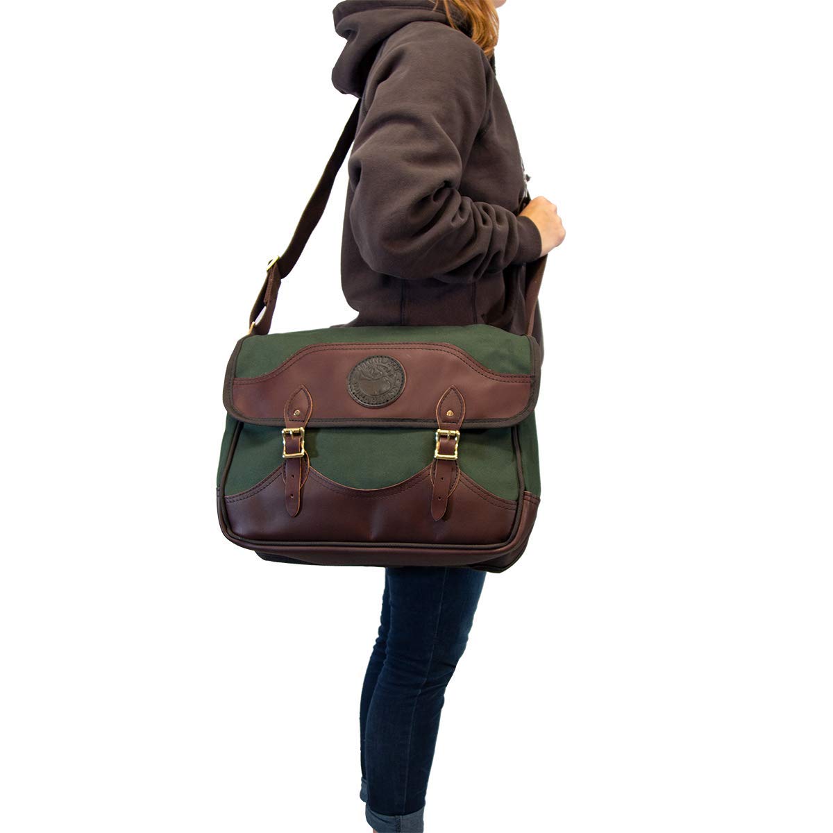 Duluth Pack Deluxe Book Bag - Premium Canvas & Leather Backpack for School, Work & Travel - Durable Laptop Bag for Students & Professionals