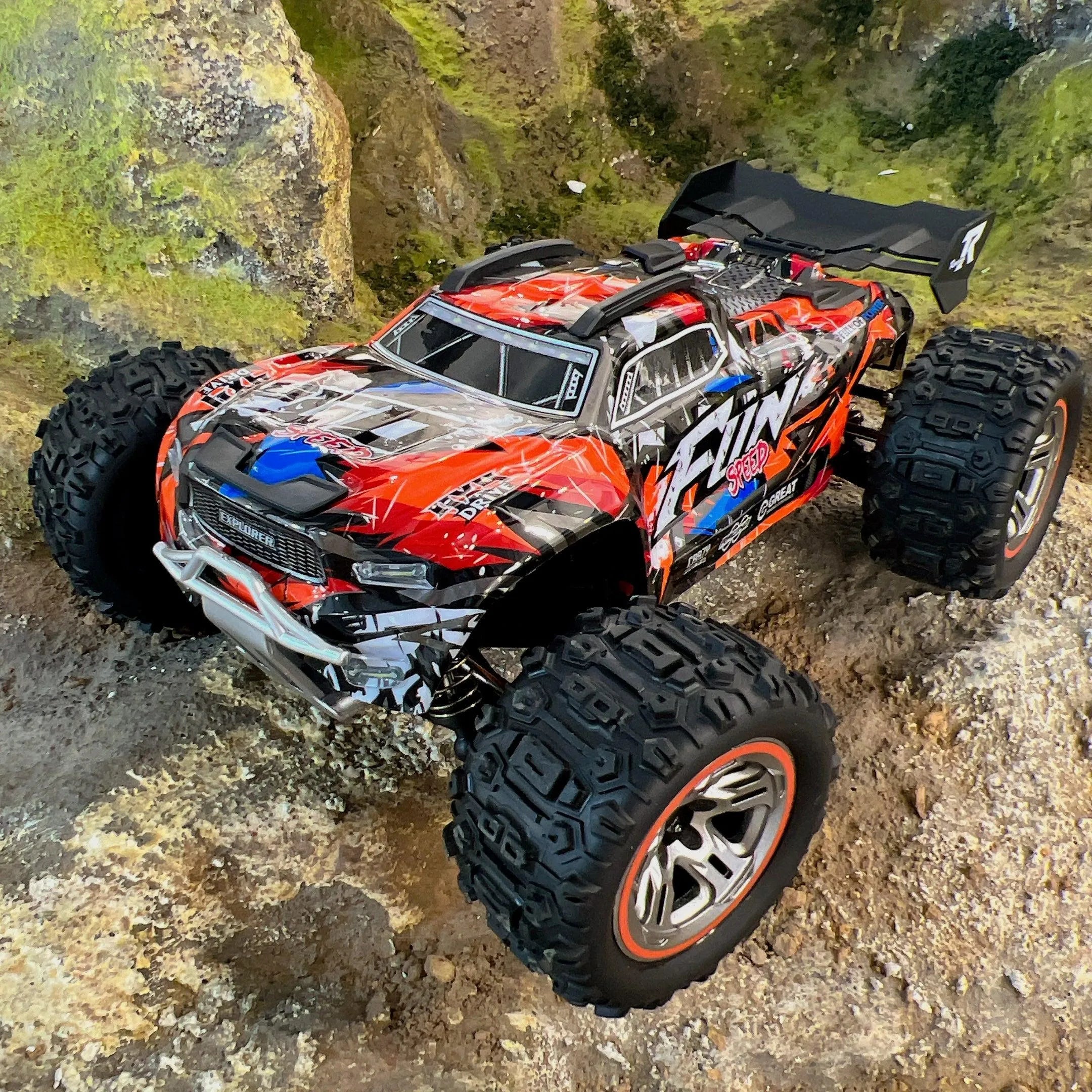 WLTOYS 184008 1/18 Scale 60KM/H High Speed Brushless 4WD RC Truck with 2.4G Remote Control - Off-Road Racing, Backyard Bashing & Stunt Performance for Adults and Kids