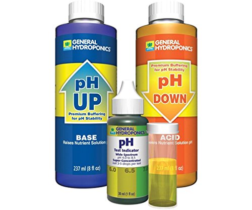 General Hydroponics pH Control Kit - 4 Pack for Hydroponic Systems | Perfect for Indoor Gardening, Greenhouses & Home Hydroponics