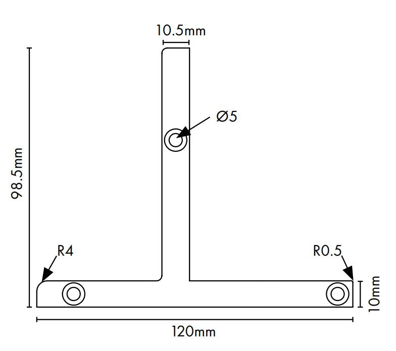 VISOR Balustrade 'T' Deck Mount End Plates - Stainless Steel Rail Bracket Set (Pack of 2) for Outdoor Staircase & Balcony Safety Railing Installation