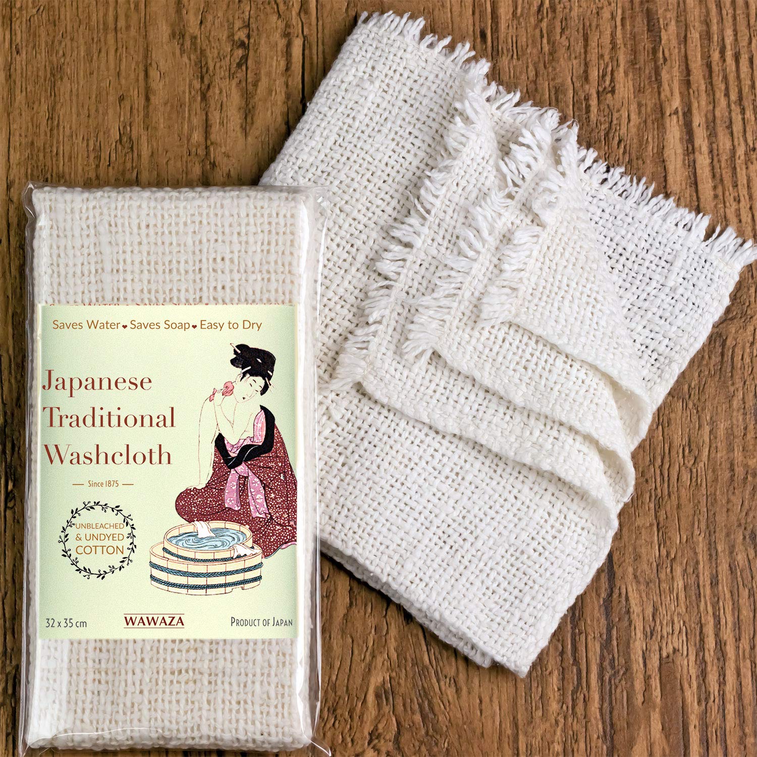 Premium Japanese Hand-Sized Wash Cloth - Soft & Absorbent Exfoliating Towel for Face, Body & Spa - Traditional Tenugui Style for Gentle Cleansing & Skincare (Perfect for Travel, Gym & Daily Use)