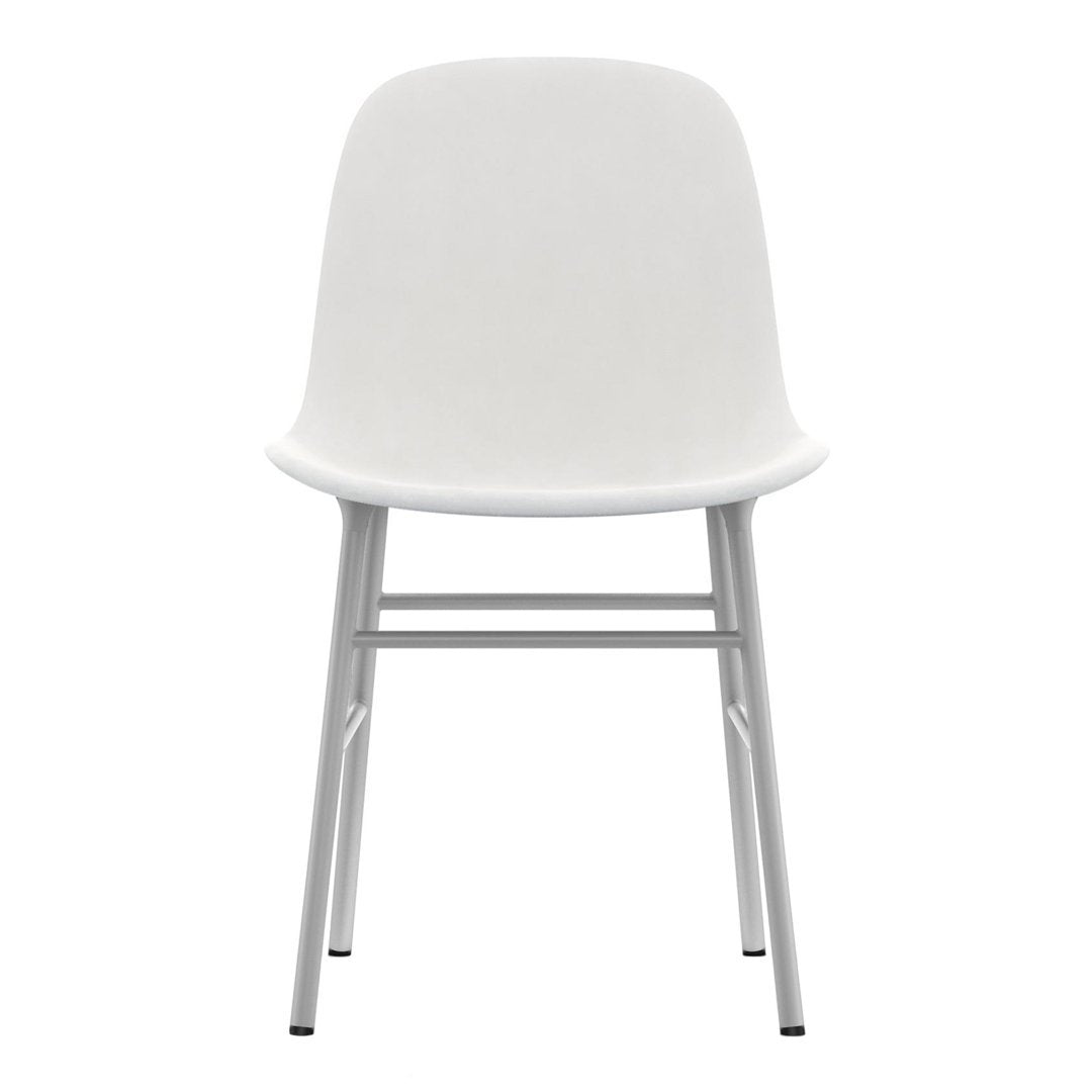 Modern Form Chair with Sturdy Metal Legs & Comfortable Upholstery - Perfect for Home Office, Living Room, or Dining Room Decor