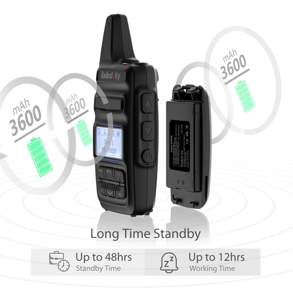 Radioddity GD 73A/E Digital Mobile Radio (DMR) | UHF/PMR Two-Way Radio | USB Programming & Charging | 3600mAh Long Battery Life | SMS Messaging | Hotspot Connectivity - Perfect for Outdoor Adventures, Security Teams, and Emergency Communication