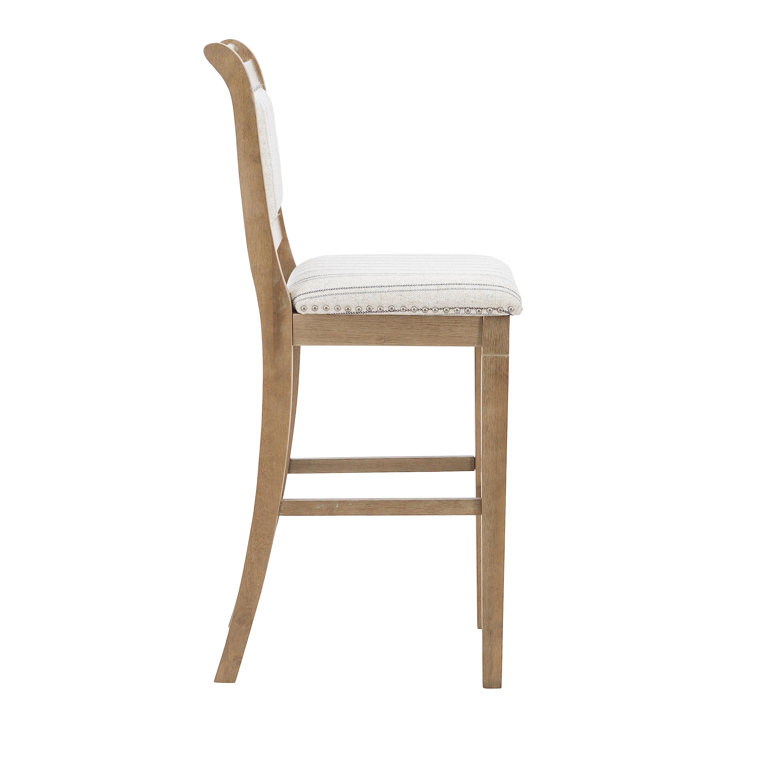 Linon Lisbon Grey Bar Stool - 30