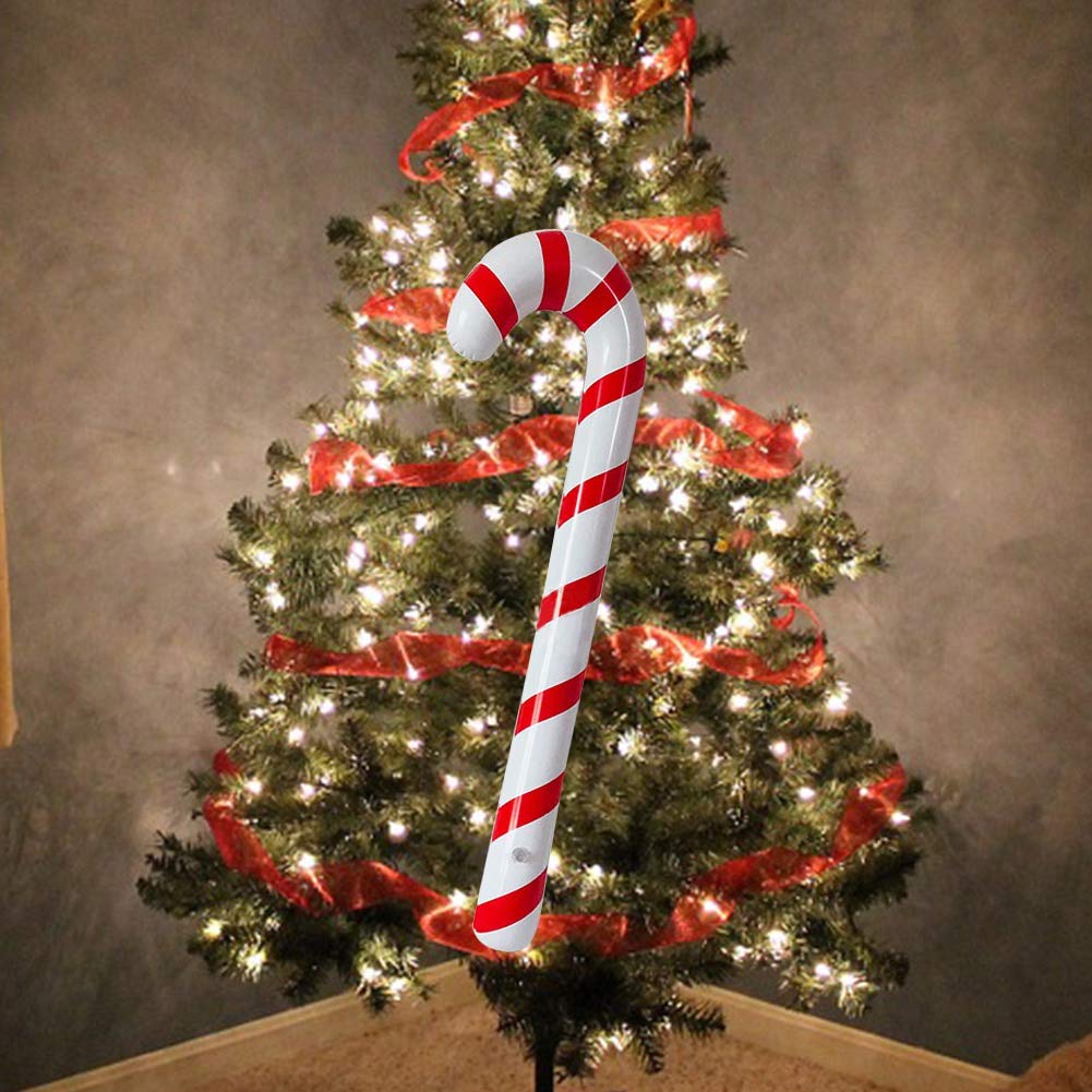 Joliyoou Inflatable Christmas Candy Canes - 6 Pack Holiday Party Decorations for Indoor & Outdoor Use - Perfect for Xmas Tree, Yard, and Festive Celebrations