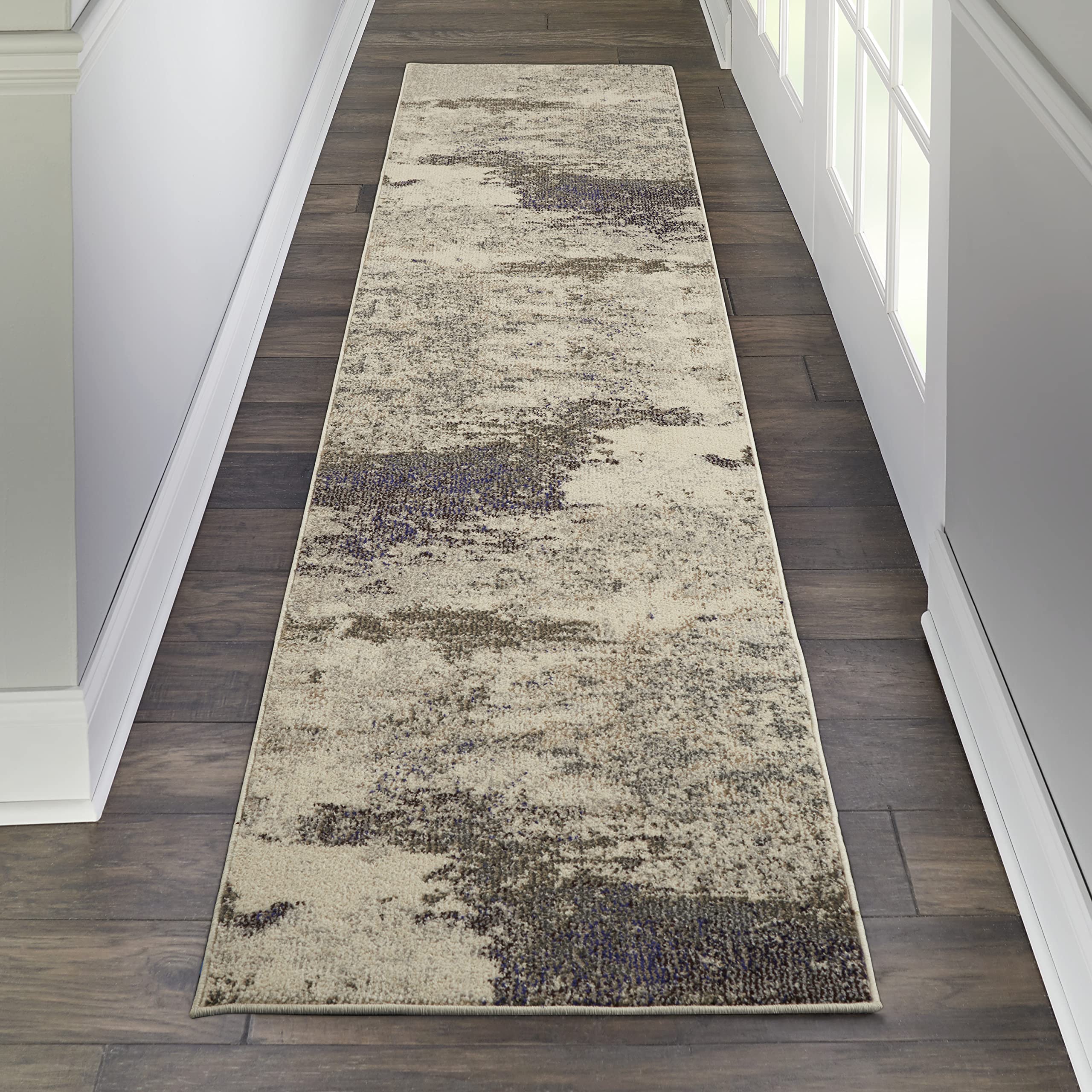 Nourison Celestial Modern Abstract Ivory/Grey 2'2