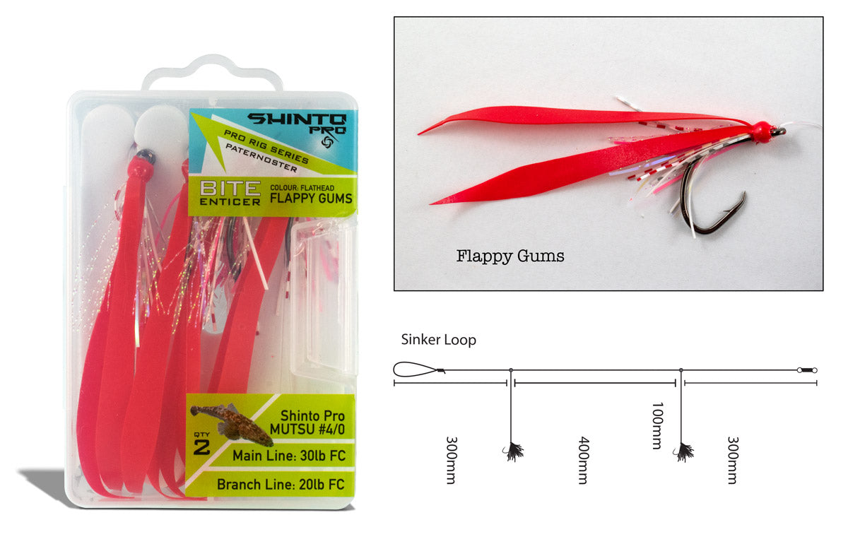 Premium Bite Enticer Mutsu Paternoster Fishing Rigs - Size #2/0 & #4/0 - Saltwater & Freshwater Fishing Lures for Bass, Trout, and Catfish