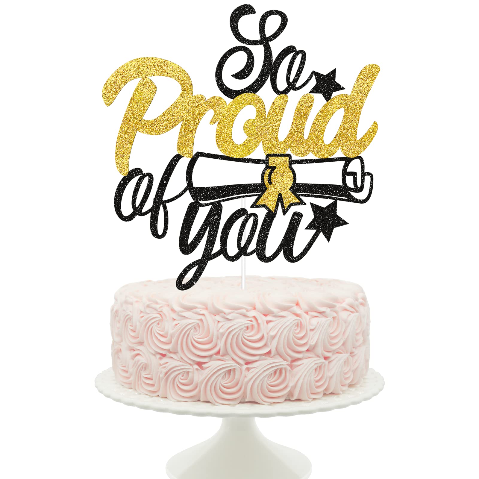 Personalized Graduation Cake Toppers 2023 - 'We Are So Proud of You' Congrats Grad Decorations - Perfect for Graduation Parties, Commencement Celebrations & Academic Achievements
