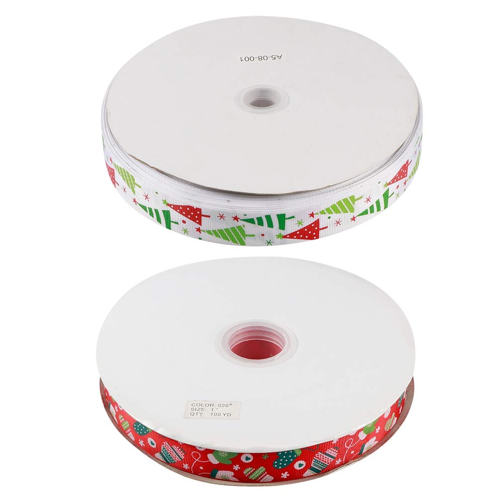Christmas Satin Ribbons - Grosgrain Satin Fabric Ribbon for Holiday Decor, Gift Wrapping, Hair Bows & Wedding Decorations (White) - Perfect for DIY Crafts, Party Favors & Seasonal Home Decor
